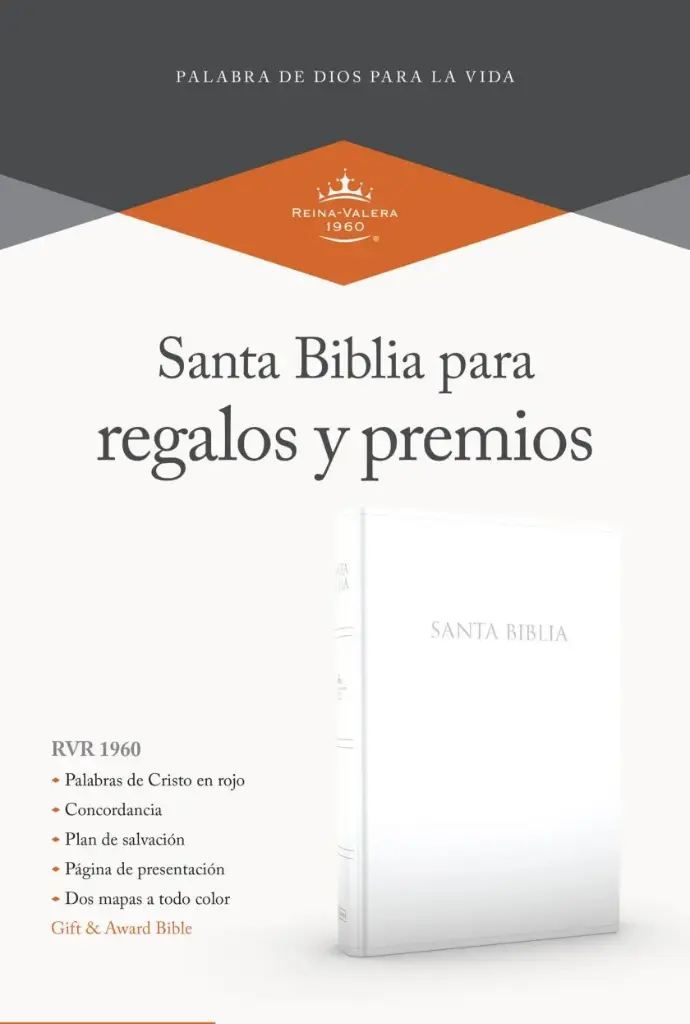RVR 1960 Biblia para regalos y premios blanco, imitación piel