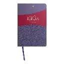Biblia Reina Valera 1960 tamaño manual letra grande 12 puntos- Imitación Piel lila/morado con índice. Colección bitono