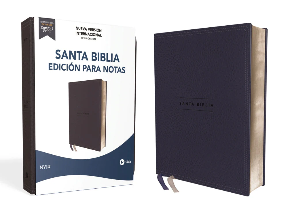Biblia NVI,  Edición para Notas, Leathersoft, Azul Marino, Texto revisado 2022,