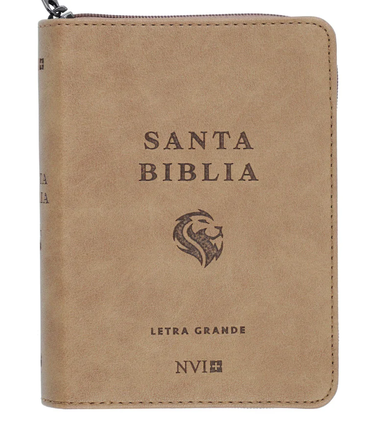 Biblia NVI Letra Grande, Tamaño Bolsillo – Zipper - Marron claro