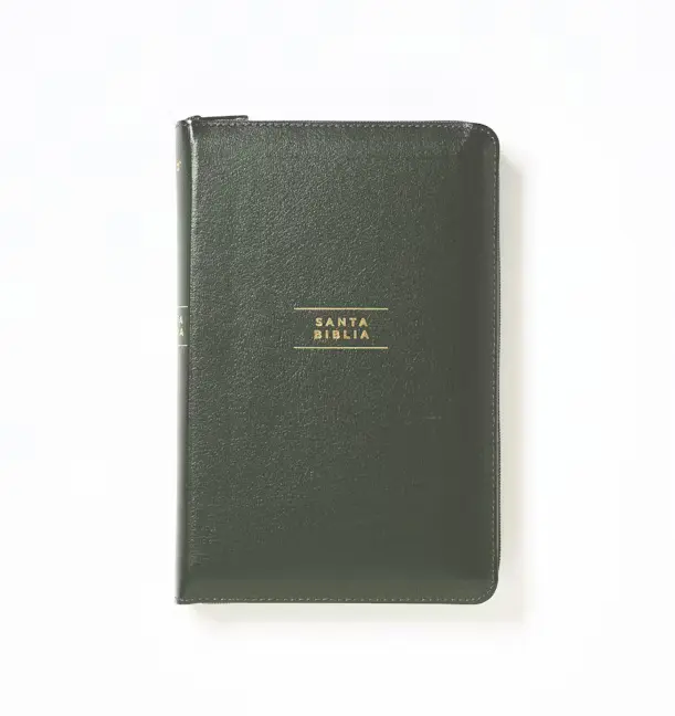 Biblia NVI, Verde, con Cierre, Tamaño Compacto, Piel Reciclada, Texto revisado 2022,