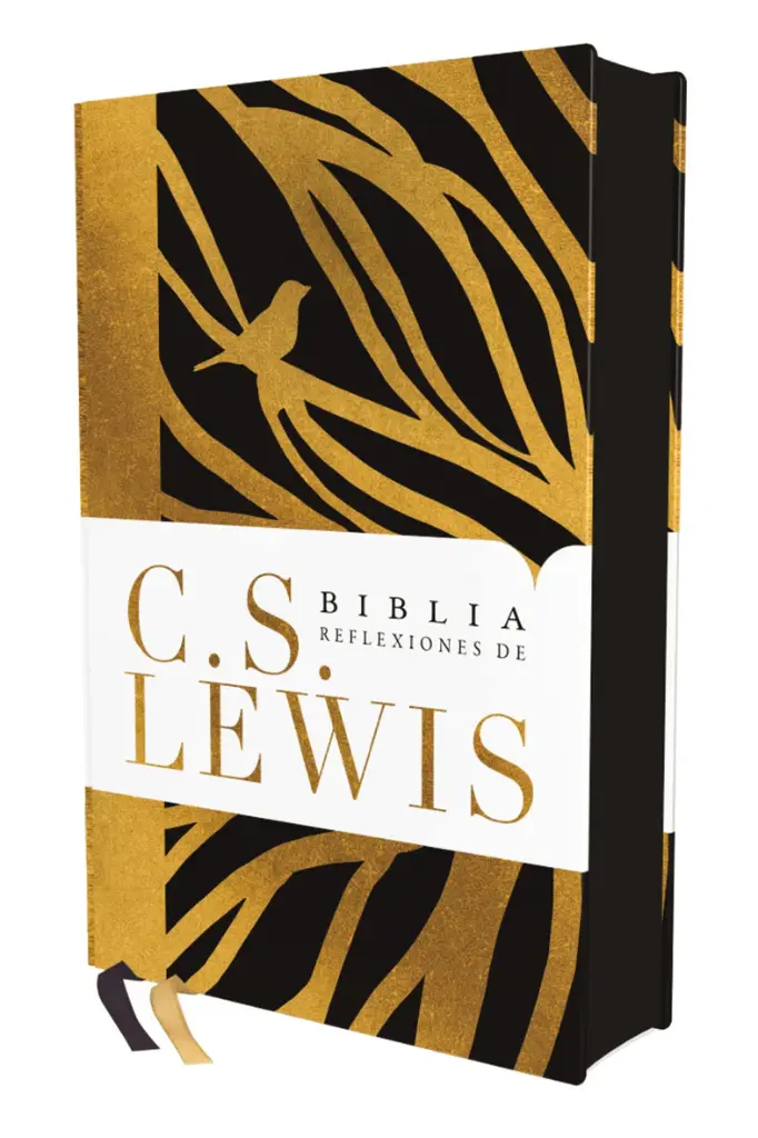 Biblia Reflexiones de C. S. Lewis, Tapa dura, Negro, Reina Valera Revisada, Interior a dos colores,