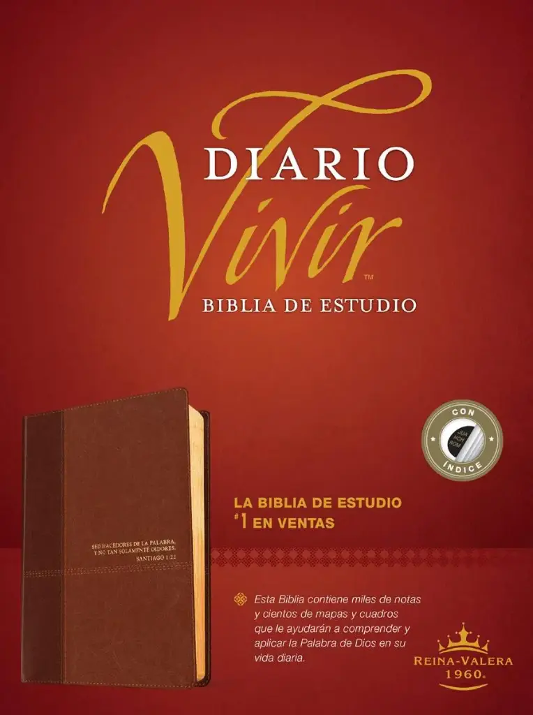 Biblia de estudio del diario vivir RVR60 Café Indicadores