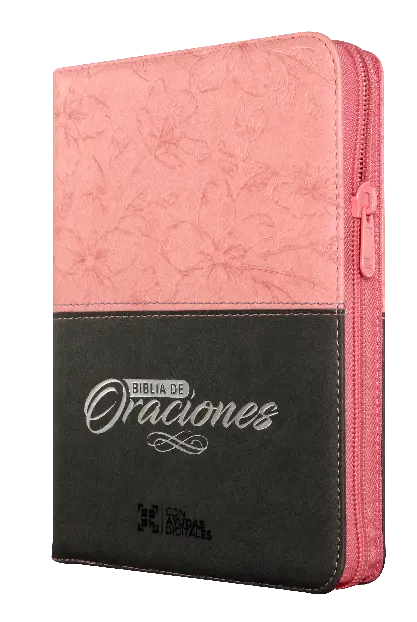 Biblia de Estudio Oraciones Reina Valera 1960 Mediana Letra Grande Imitación Piel Rosa Código QR [RVR056cZLGPJR]