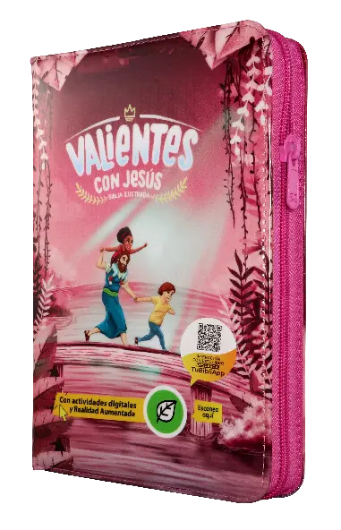 Biblia Infantil Reina Valera Contemporánea Mediana Letra Grande Vinil Rosa QR [RVC062PJRPZLG]