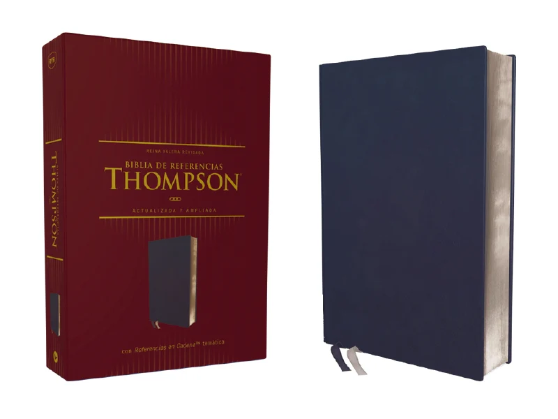 Reina Valera Revisada, Biblia de Referencia Thompson, Leathersoft, Azul añil, Palabras de Jesús en Rojo