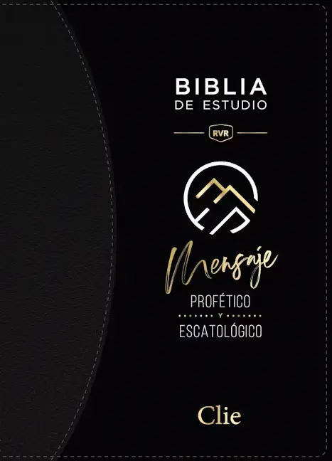 Reina Valera Revisada Biblia de Estudio del Mensaje Profético y Escatológico, Negro, Interior a Dos Colores, con Índice