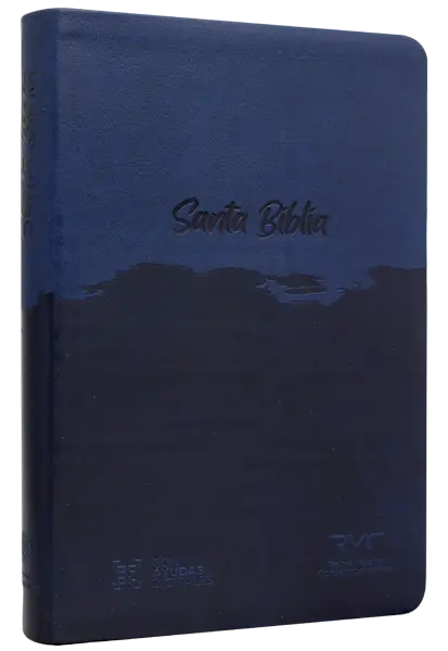 Biblia Reina Valera Contemporánea Mediana Letra Grande Imitación Piel Azul QR [RVC066cLG PJR]