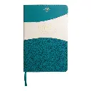 Biblia Reina Valera 1960 tamaño manual letra grande 12 puntos- Imitación Piel turquesa/blanco con índice. Colección bitono