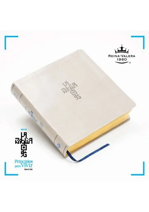 Biblia QR Principios para Vivir - Símil Piel, Arena