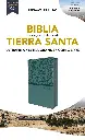 Biblia Reina-Valera 1960, Tierra Santa, Ultrafina, Letra grande, Leathersoft, Turquesa, Con cierre