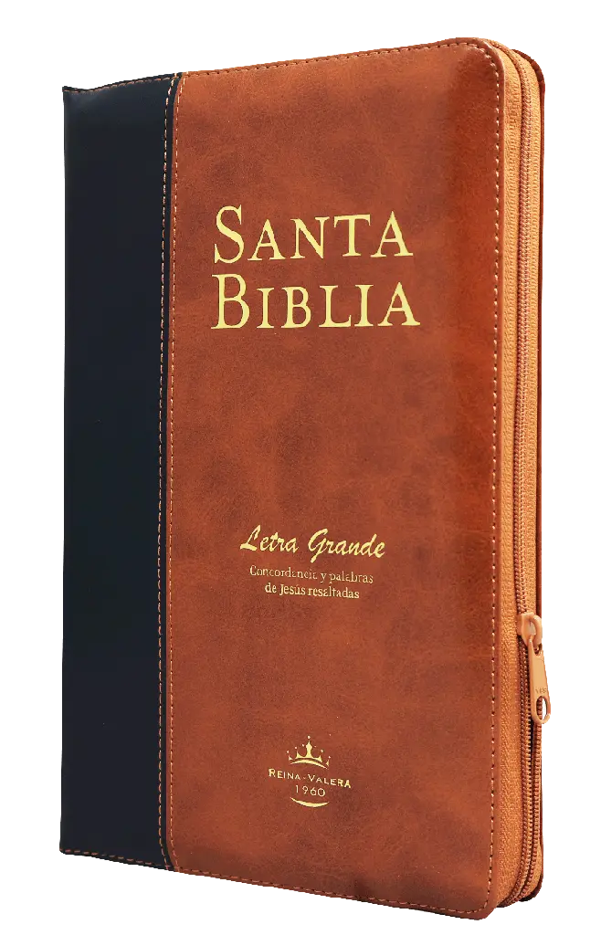 Biblia Reina Valera 1960 Mediana Letra Grande Imitación Piel Marrón - Negro [RVR065cPJRZTI]