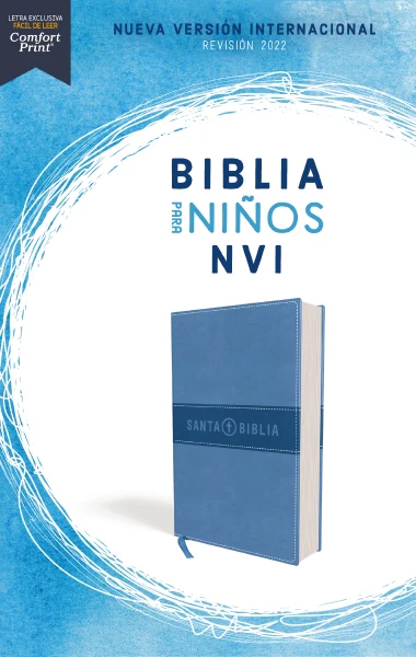 Biblia para Niños NVI, Texto revisado 2022, Leathersoft, Azul Celeste, Comfort Print