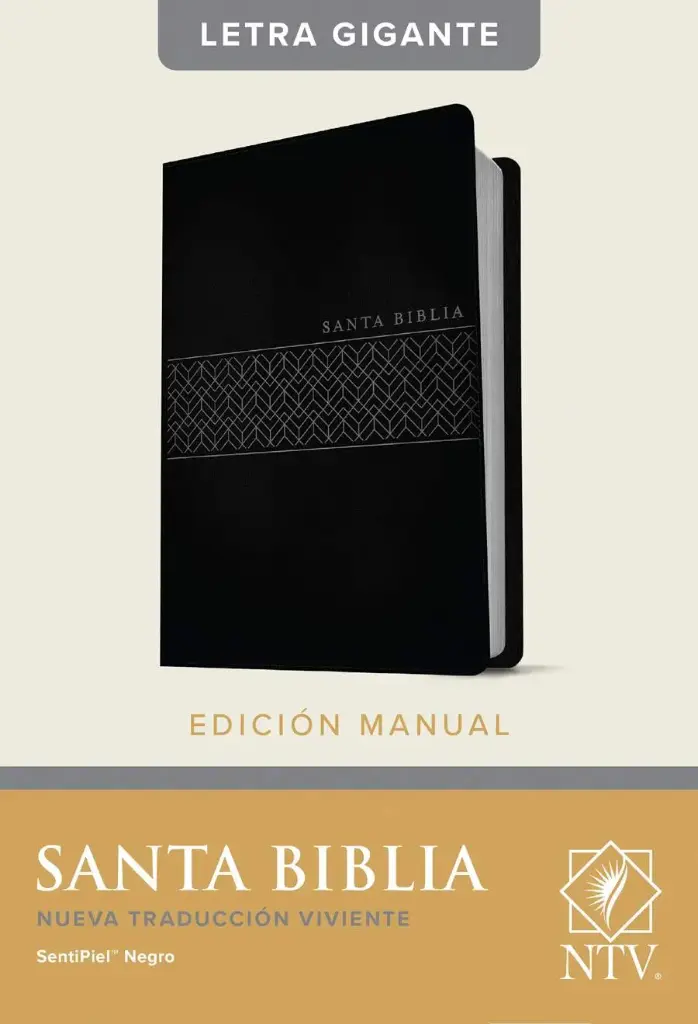 Santa Biblia NTV, Edición manual, letra gigante (SentiPiel, Negro, Letra Roja)