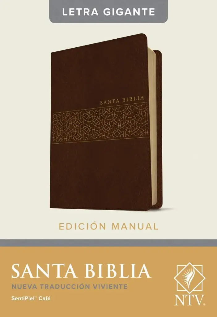 Santa Biblia NTV, Edición manual, letra gigante, Café