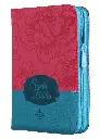Biblia Reina Valera 1960 Chica Letra Mediana Imitación Piel Flores Fushia Azul Código QR [RVR045cZTILMPJR]