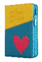 Biblia Reina Valera 1960 Chica Letra Mediana Imitación Piel Azul/Amarillo QR [RVR045cZLGPJR]