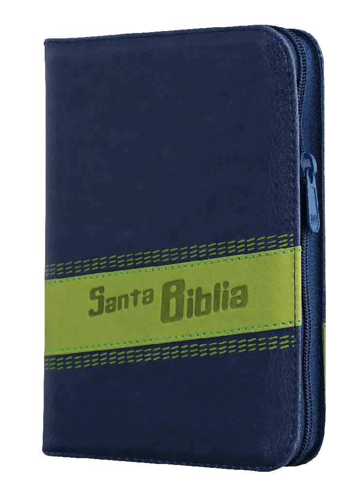 Biblia Reina Valera 1960 Chica Letra Mediana Imitación Piel Azul Verde QR [RVR046cZLMPJR]