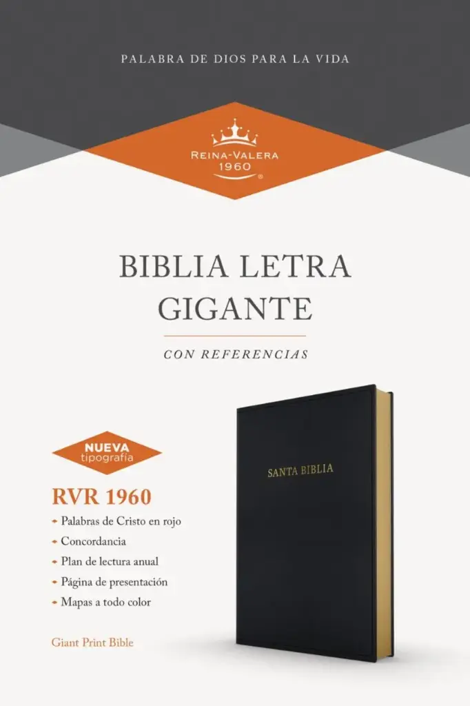RVR 1960 Biblia letra gigante, negro imitación piel (Edición 2023): Santa Biblia