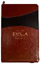 Biblia Reina Valera 1960 tamaño manual letra grande 12 puntos- Imitación Piel marrón/marrón con cierre y con índice. Colección bitono
