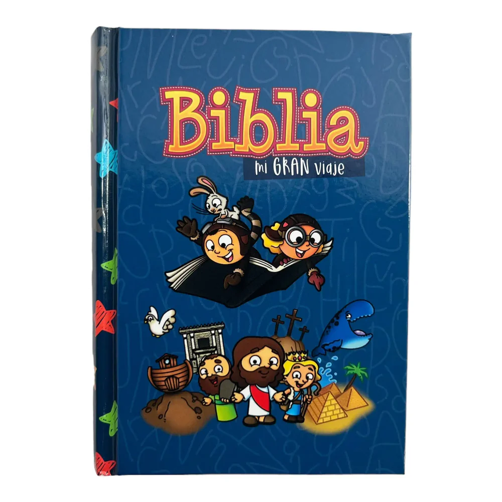 Biblia Reina Valera 1960 para niños Mi gran viaje. Tamaño bolsillo Tapa dura azul.