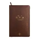 Biblia Reina Valera 1960 tamaño manual letra grande 12 puntos- Imitación Piel café con cierre y con índice. Colección clásica