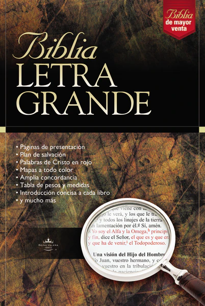 Reina Valera 1960, Santa Biblia Letra Grande, Negro