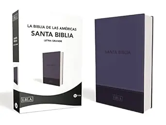 LBLA, Santa Biblia, Letra grande tamaño manual, Leathersoft Azul