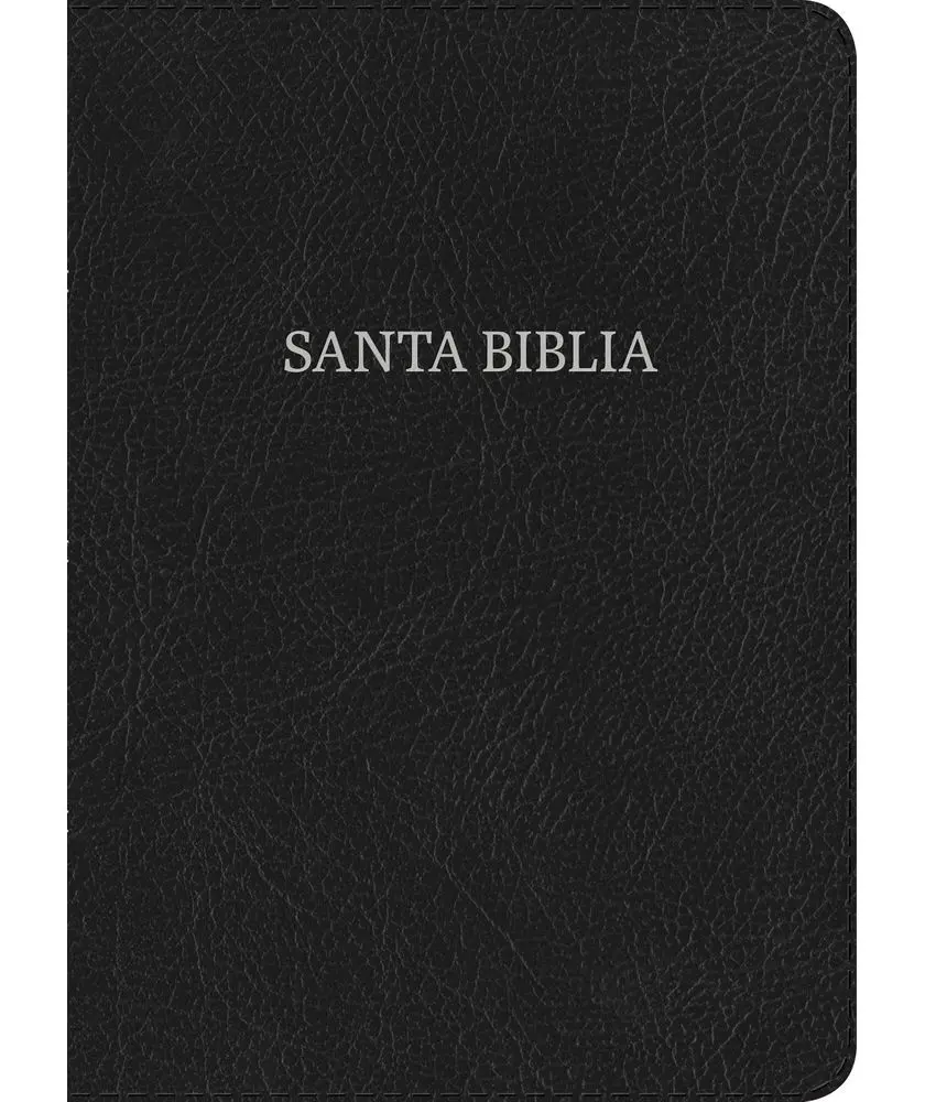 RVR 1960 Biblia Letra Grande Tamaño Manual, negro piel fabricada con índice