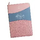 Biblia Reina Valera 1960 tamaño manual letra grande 12 puntos- Imitación Piel rosa/azul con cierre. Colección bitono