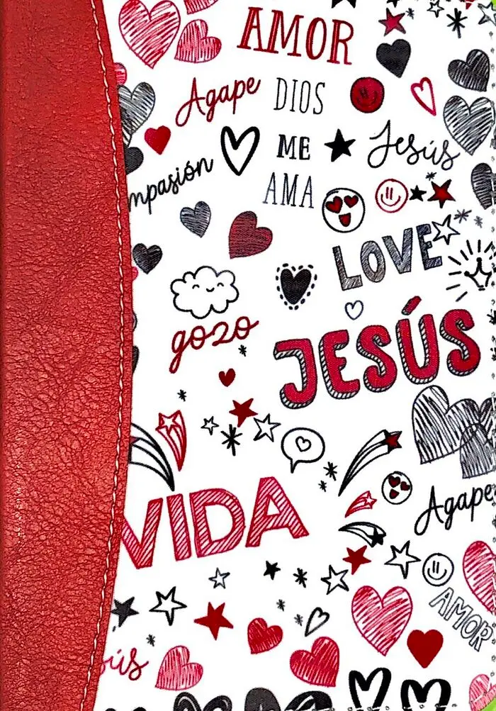 Biblia RVR60 Bolsillo Palabras de vida imitación piel y tela Rojo con índice