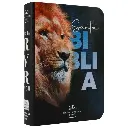 Biblia Reina Valera 1960 Mini Bolsillo Letra Chica Tapa Semiflexible Tapa 15 León Azul [RVR.11ePJR-GPR:15]