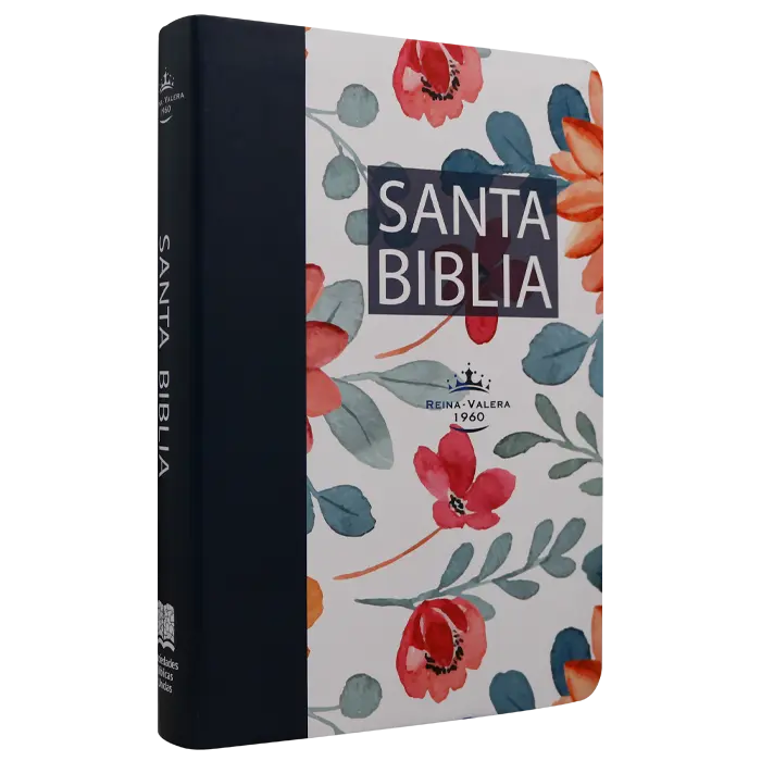 Biblia Reina Valera 1960 Mediana Letra Grande Tapa Semiflexible Flores [RVR.61cLGPJR]