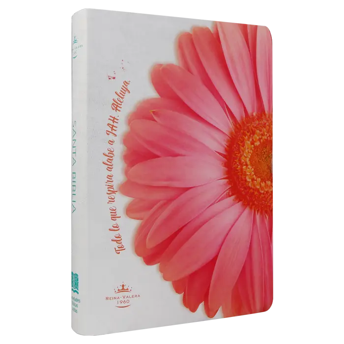 Biblia Reina Valera 1960 Mediana Letra Grande Tapa Semiflexible Flor Rosa [RVR.61cLGPJR]