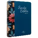 Biblia Reina Valera 1960 Mediana Letra Gigante Tapa Semiflexible Azul Flores [RVR.61ecLGiPJR]