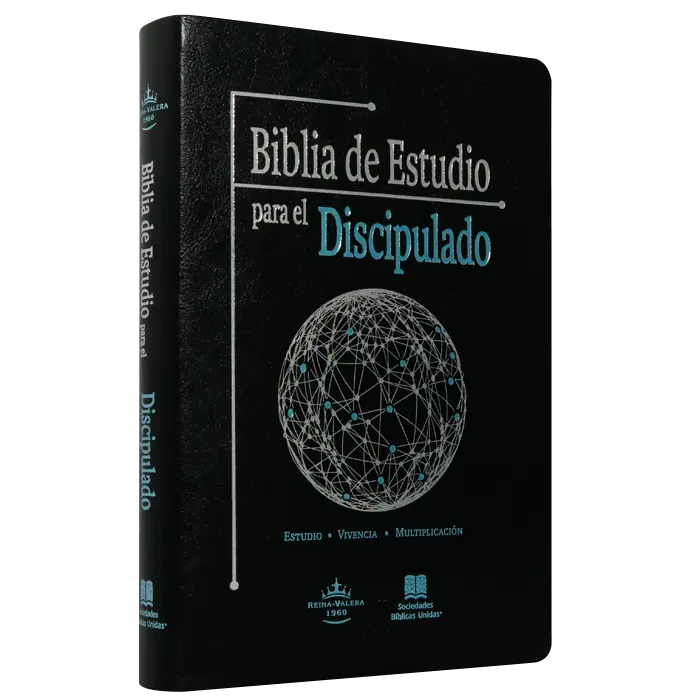 Biblia de Estudio Para El Discipulado Reina Valera 1960 Grande Letra Mediana Imitación Piel Negra [RVR086EEc]