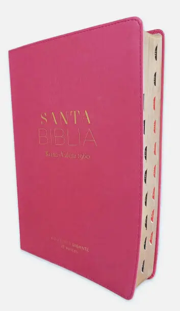Biblia Reina Valera 1960, tamaño Súper Gigante (185x260 mm), Letra Súper Gigante 19 puntos. Imitación Piel Fucsia. Colección Clásica.