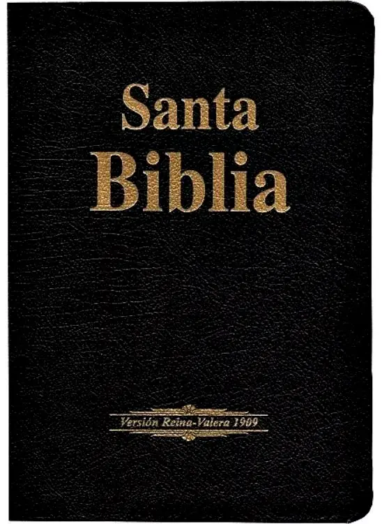 Santa Biblia Letra Grande con Concordancia, Reina-Valera Antigua 1909, piel fabricada, negro