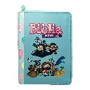 Biblia Reina Valera 1960 para niños Mi gran viaje. Tamaño bolsillo Imitación Piel turquesa con cierre.