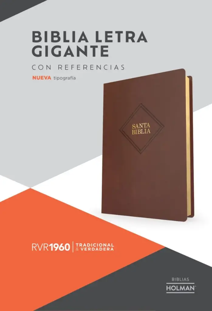 RVR 1960 Biblia letra gigante, café piel fabricada (Edición 2023)