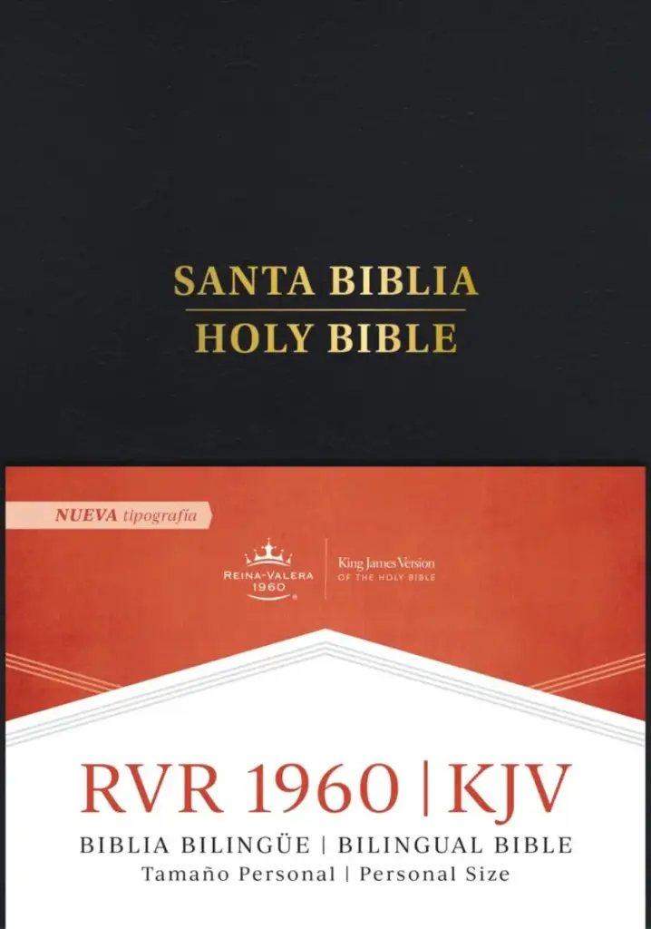 RVR 1960/KJV Biblia bilingüe tamaño personal, negro tapa dura (Edición 2024)