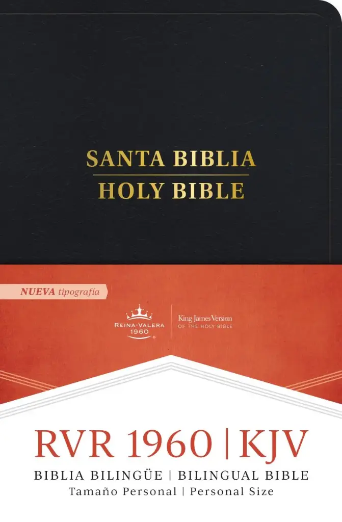 RVR 1960/KJV Biblia bilingüe tamaño personal, negro imitación piel (Edición 2024)