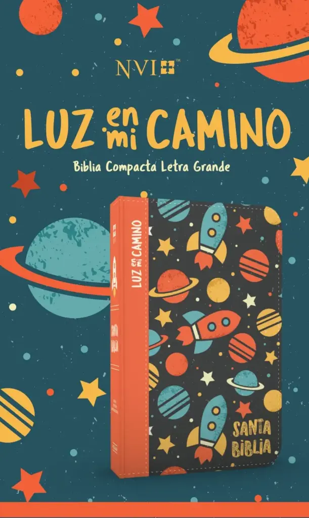 NVI Biblia Luz en mi camino cohetes, multicolor símil piel