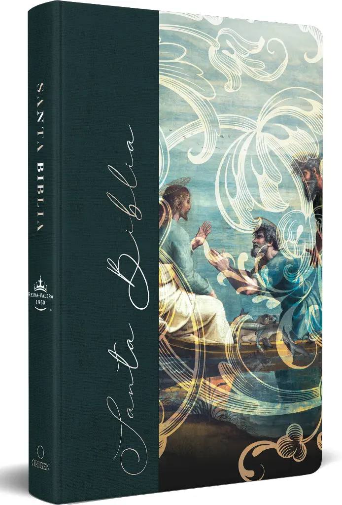 Biblia RVR 1960 letra grande, manual, tapa dura de tela Pescador de hombres