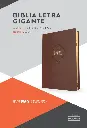 RVR 1960 Biblia letra gigante, café piel fabricada con índice (Edición 2023)