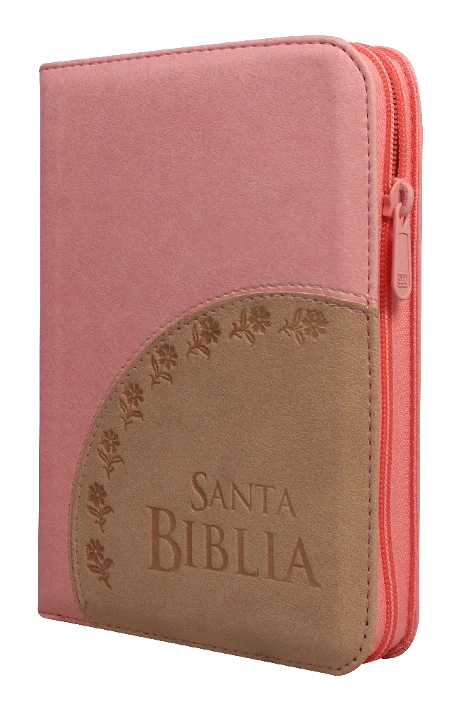 Biblia Reina Valera 1960 Chica Letra Mediana Imitación Piel Rosa Beige [RVR046cZLMPJR]