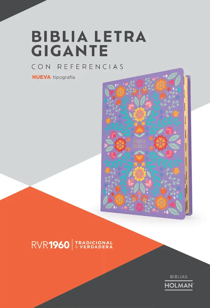 Biblia RVR1960/ Letra Grande Floreada con Índice 
