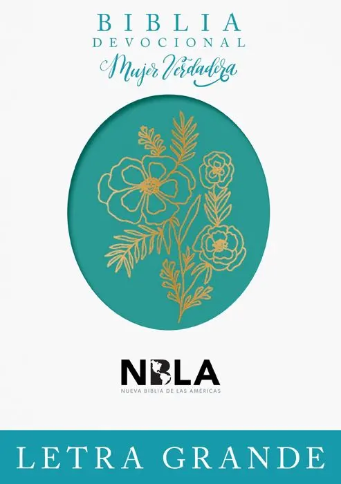 Biblia Devocional Mujer Verdadera - Letra Grande, NBLA - Aqua
