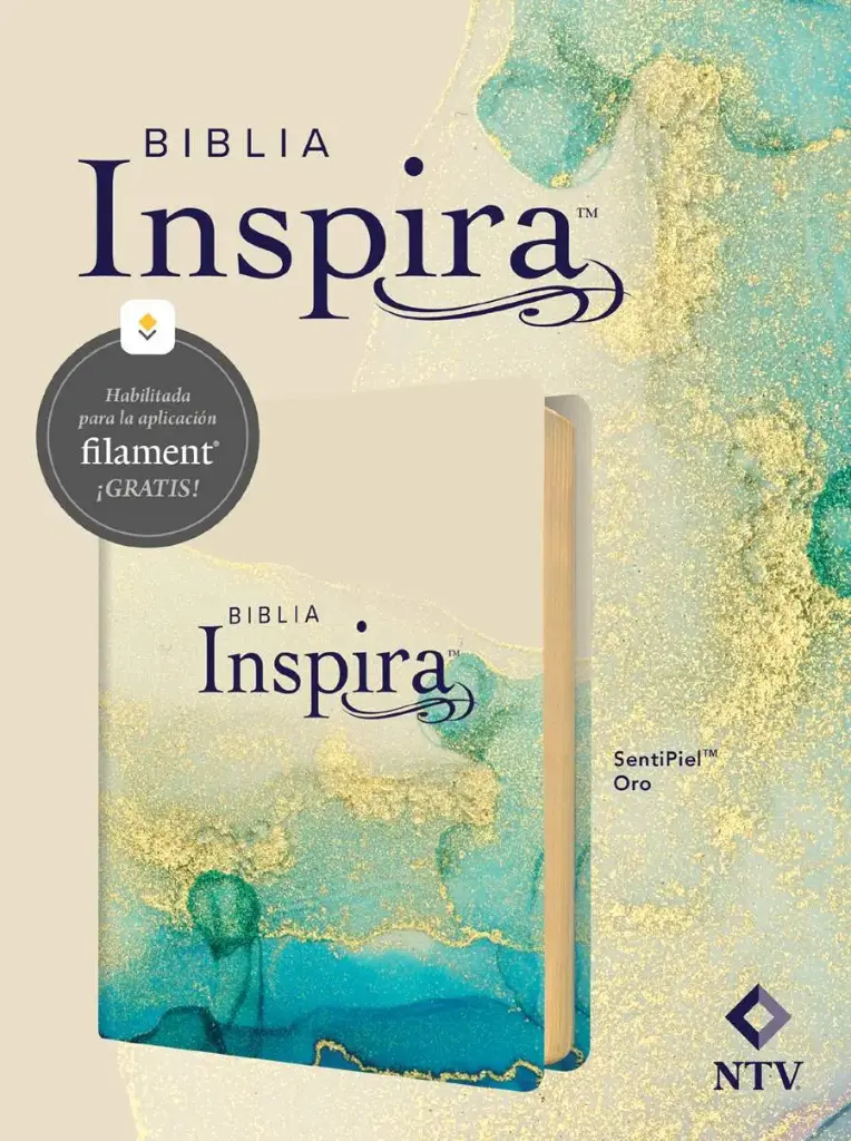 Biblia Inspira NTV con Filament, SentiPiel Oro