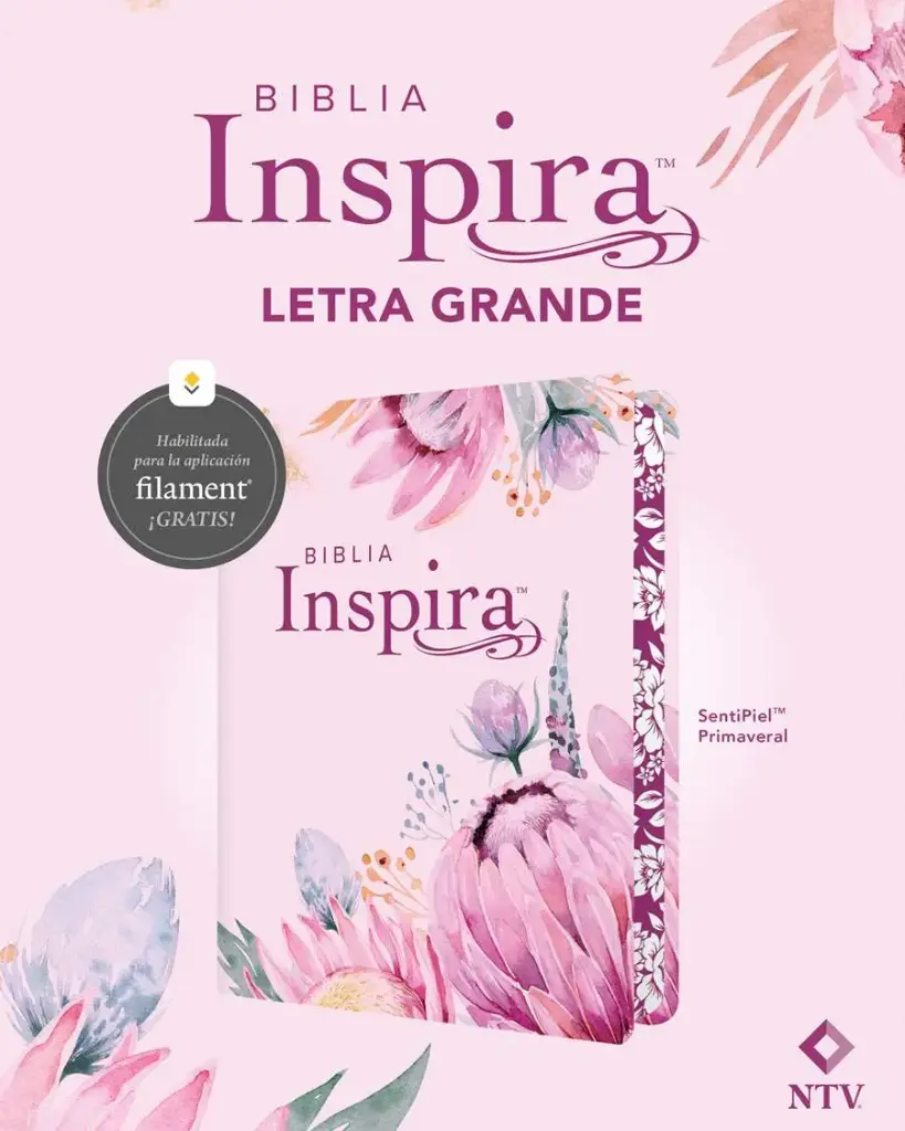 Biblia Inspira NTV, letra grande con Filament Primaveral